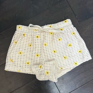 High waisted Walmart flowy sunflower shorts, XS
